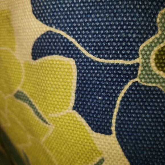 Fossil Floral Leather Blue Metal Womens Handbag Purse Pre-Owned - Picture 6 of 13